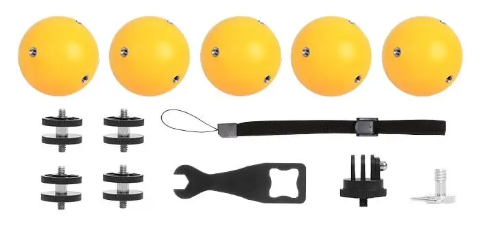 Diving Underwater Photography Waterproof Floating Ball With Adatper Action Camera Accessories For Gopro Hero 543Xiao yi 4kSJCAM (9)