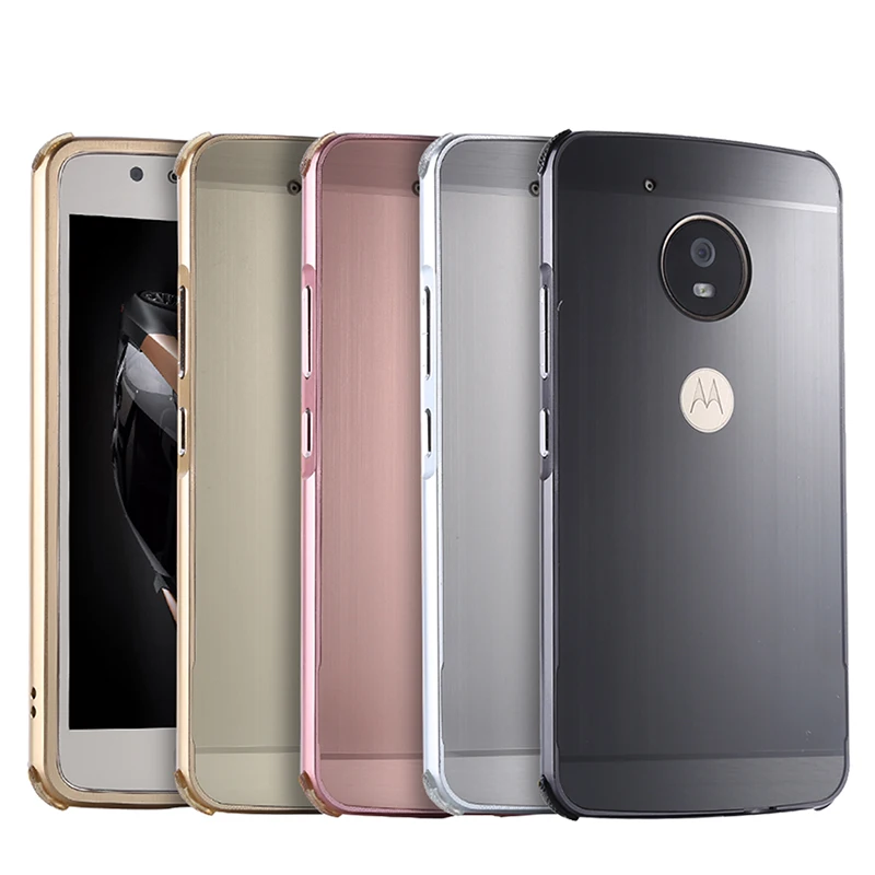 

For MOTO G5 Case Brushed mirror Back Cover Case for MOTO G5 Plus G5+ Plating Aluminum Metal Frame for Motorola G5 Plus Case