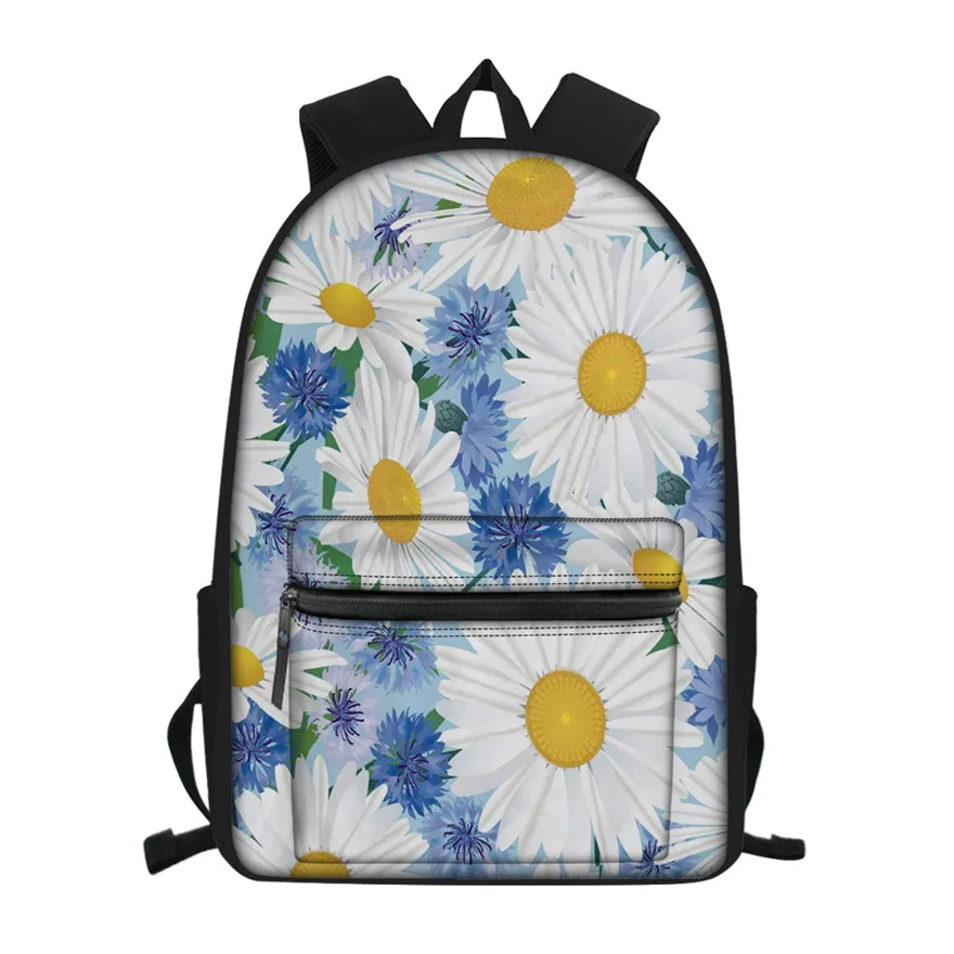 FORUDESIGNS/сумки на плечо для женщин, с принтом подсолнухов, школьные сумки для подростков, школьный рюкзак для подростков, Детская сумка с цветочным принтом - Цвет: P5913Z58