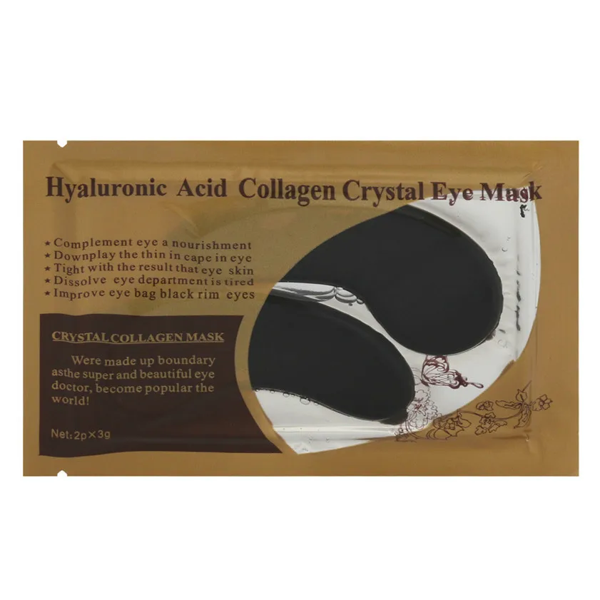 

HOT Black Crystal Collagen Eye Mask Hotsale Eye Patches For The Eye Anti-Wrinkle Remove Black Eye Face Care 2pcs=1bag