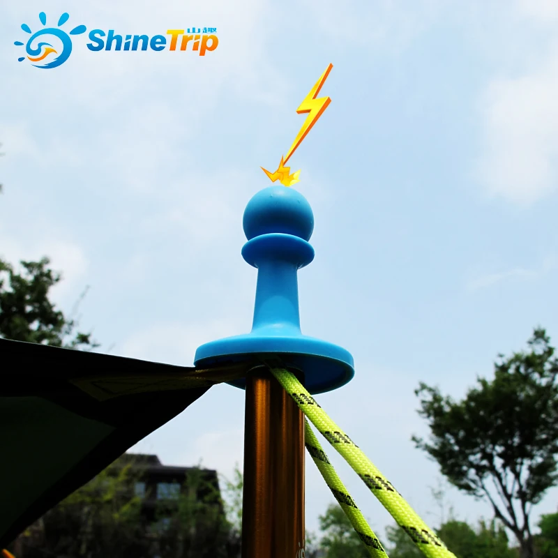 4pcs Lightening Proof Cap Tent Lightning Rod Cap Protection Tent Poles Awning Rod