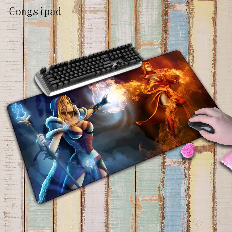  Congsipad DOTA 2 Big Gaming Speed Mouse Pad White Locking Edge Desk Keyboard MouseMat Rug Large Gam