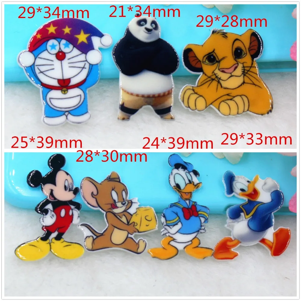 

10pcs/lot DIY planar resin cartoon character flatback resin cabochons accessories