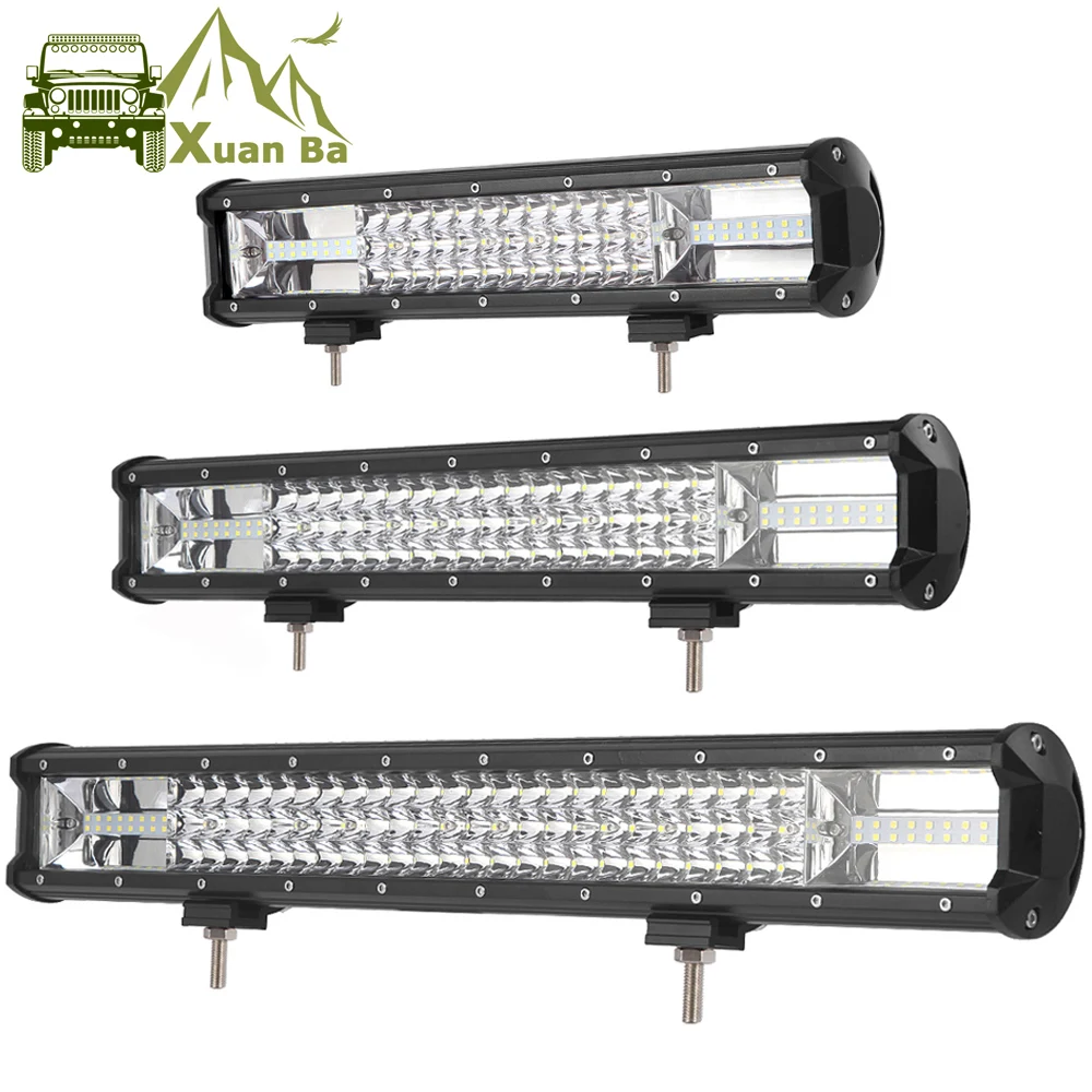 216W 324W трехрядный светодиодный светильник для 12V 24V автомобиля комбинированные