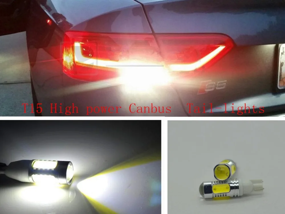 

2 x T15 W16W No Error Plasma LED Projector bulb Tail Backup Reverse Lights For Audi S4 S5 S6 S8 B5 B6 B7 B8 C4 C5 C6 D3 D4