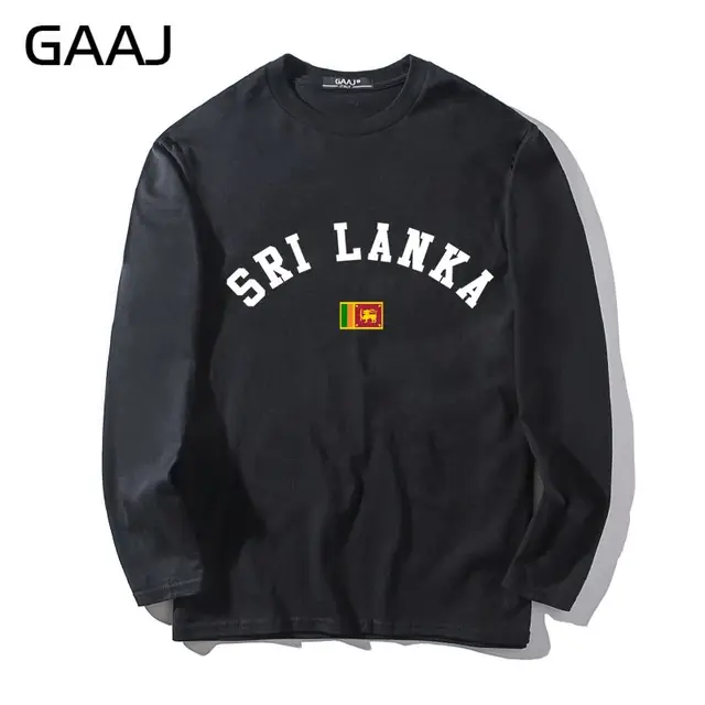 T Shirt Men Sri Lanka Flag O Neck Brand Man & Women Unisex Long Sleeve