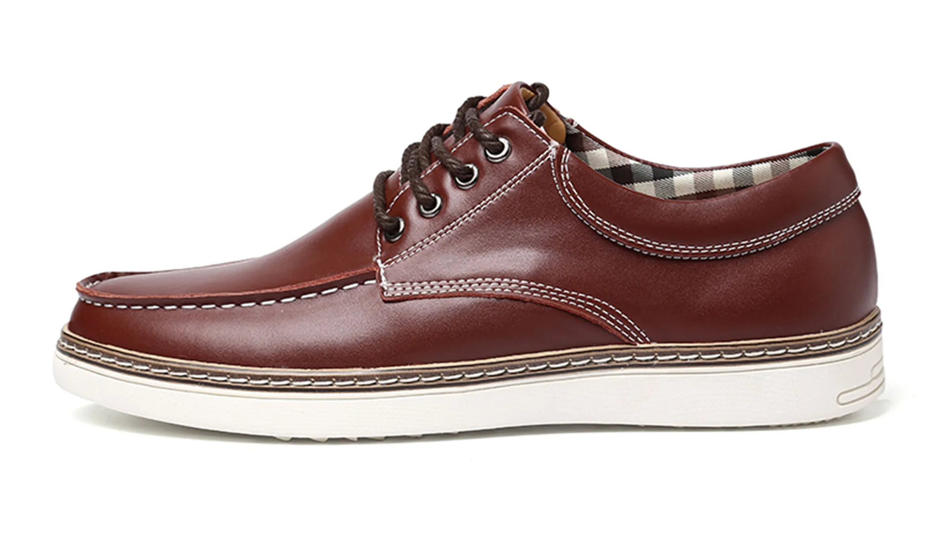 Мужская обувь; кожаная дизайнерская зимняя обувь на плоской платформе; Повседневная Роскошная Обувь На Шнуровке; Лидер продаж; Модная низкая водонепроницаемая обувь - Цвет: Brown
