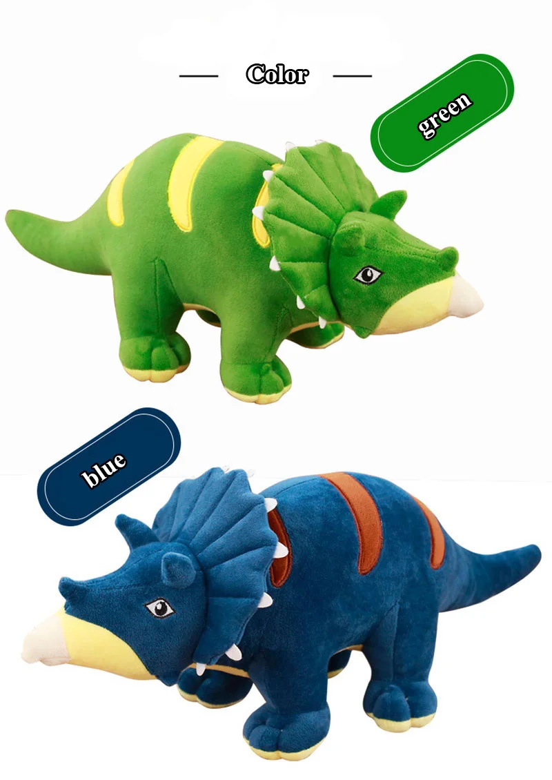 1pc Cute Cartoon Dinosaur Plush Toys Lovely Animals Triceratops Stuffed Toy Dolls for Children Boys Birthday Christmas Gift (4)