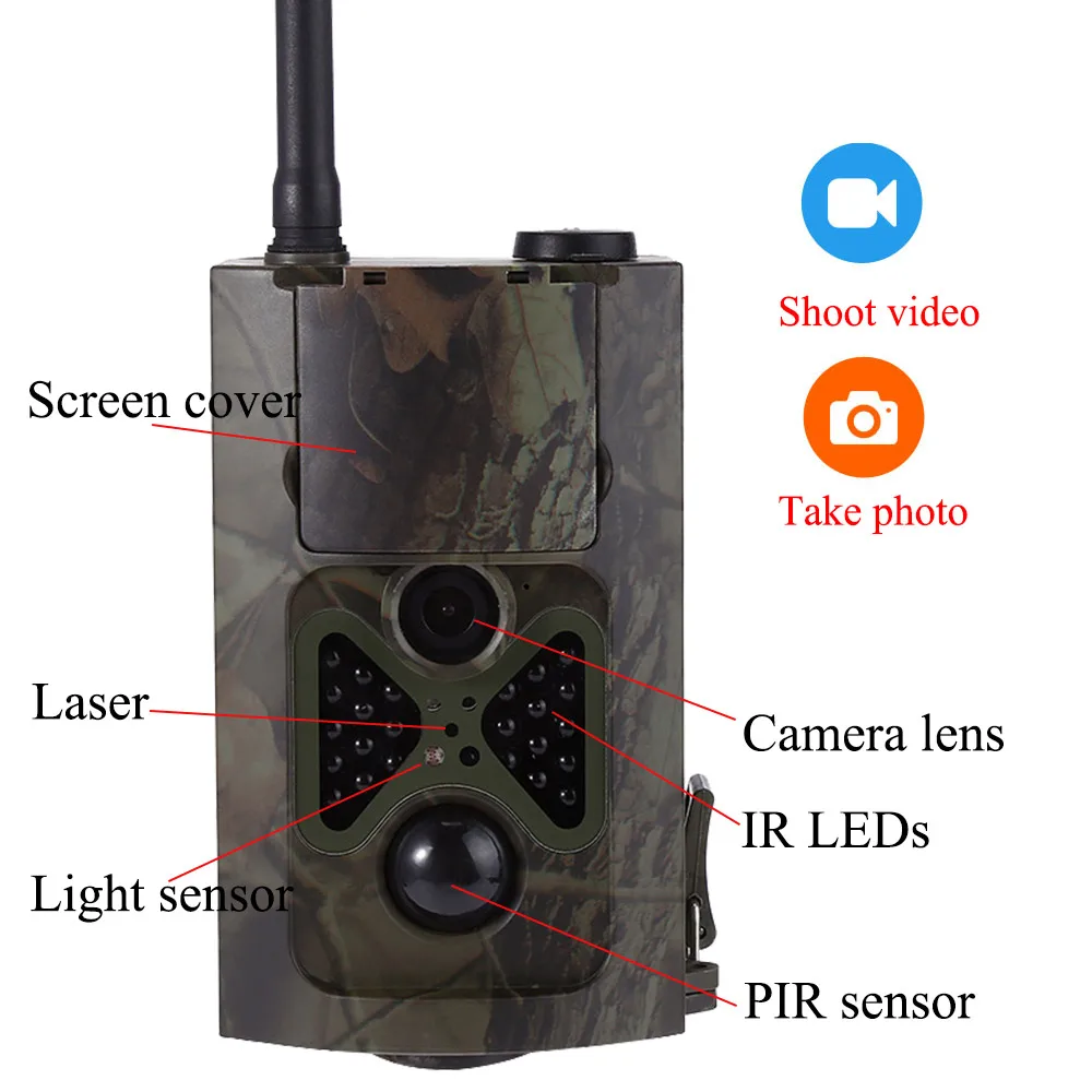 

16MP 1080P Hunting Trail Camera 3G network MMS SMTP/SMS Wide Angle Wildlife Camera HC-550G