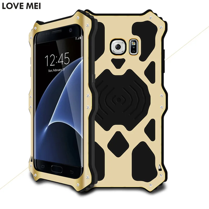 bilder für Original Love Mei MK2 Leistungsstarke Fall für Samsung Galaxy S7 Rand/G9350 Stoßfest Silikon + Aluminium w/Gehärtetem gehärtetem Glas bilder für Original Love Mei MK2 Leistungsstarke Fall für Samsung Galaxy S7 Rand/G9350 Stoßfest Silikon + Aluminium w/Gehärtetem gehärtetem Glas