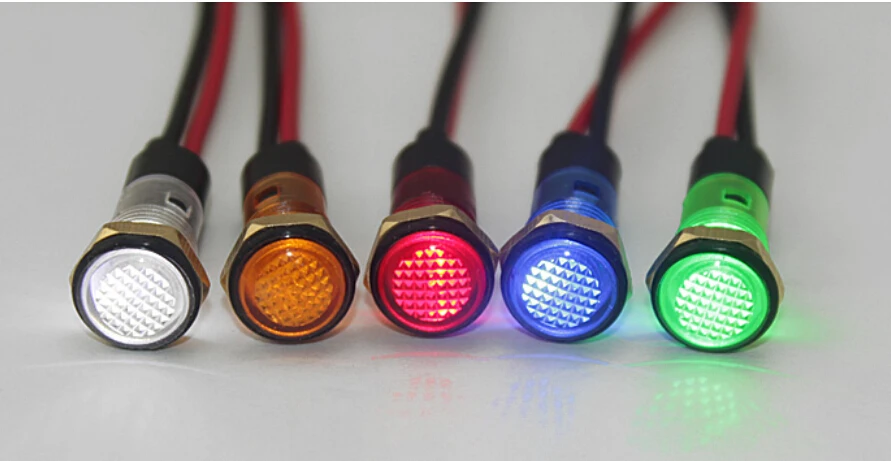 8mm FILN 6 volt 120v 12V 24V led light indicator lamp pilot light signal light 4