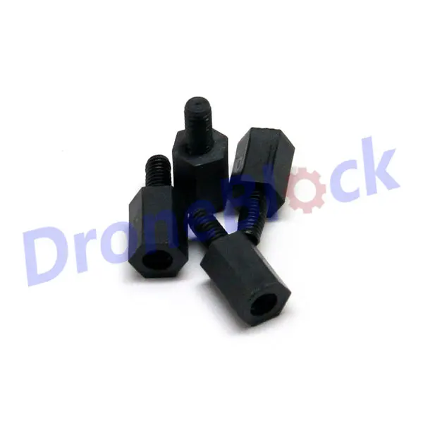 

10 Pcs / lot M3 Black Nylon Threaded Spacer female to male M/F
