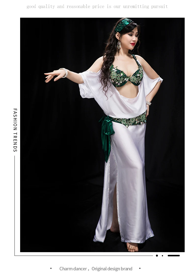 YC040 танец живота женщин спандекс и шелковый атлас набор костюма для танца живота девушки танец живота
