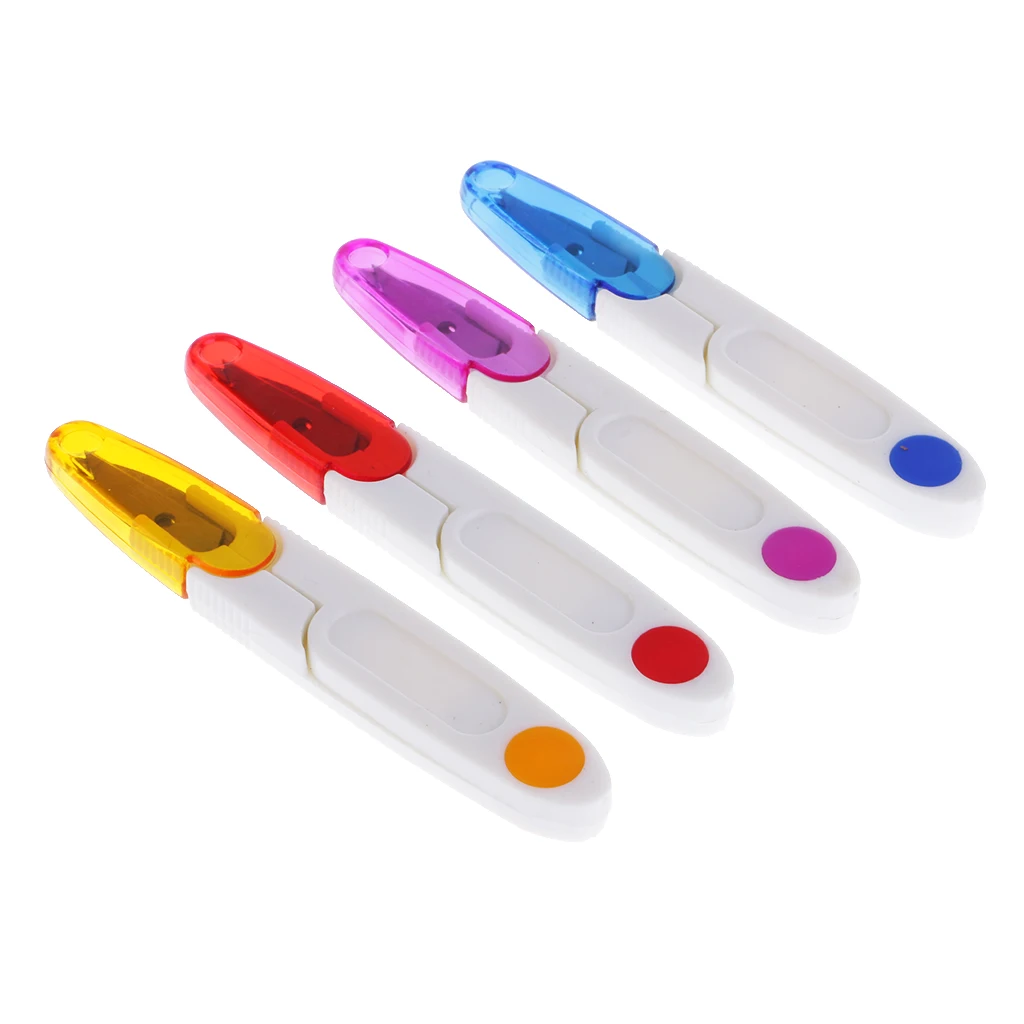 

4x Portable Plastic Grip Sewing Snip Thread Tailor Cutter Scissors Hand Tool