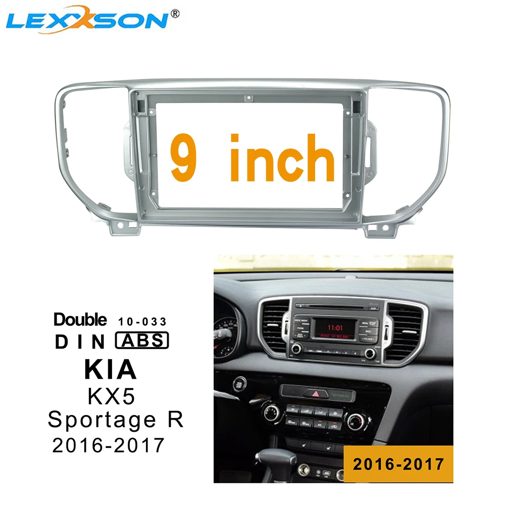 

9 inch 2din car radio Fascia For Kia KX5 SPORTAGE 2016-2017 Stereo Double Din dvd frame Install Panel Dash Mount Installation