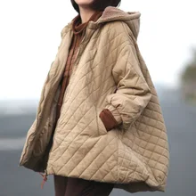 Юбка в стиле мори ретро свободная утолщенная куртка с хлопковой подкладкой женская зимняя куртка Abrigos Mujer Invierno Женская свободная куртка с капюшоном