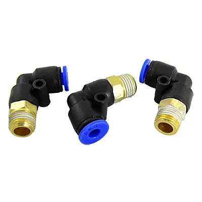 Pneumatic Quick Connecting 90 Degree Tube Fitting 3 Pcs | Обустройство дома