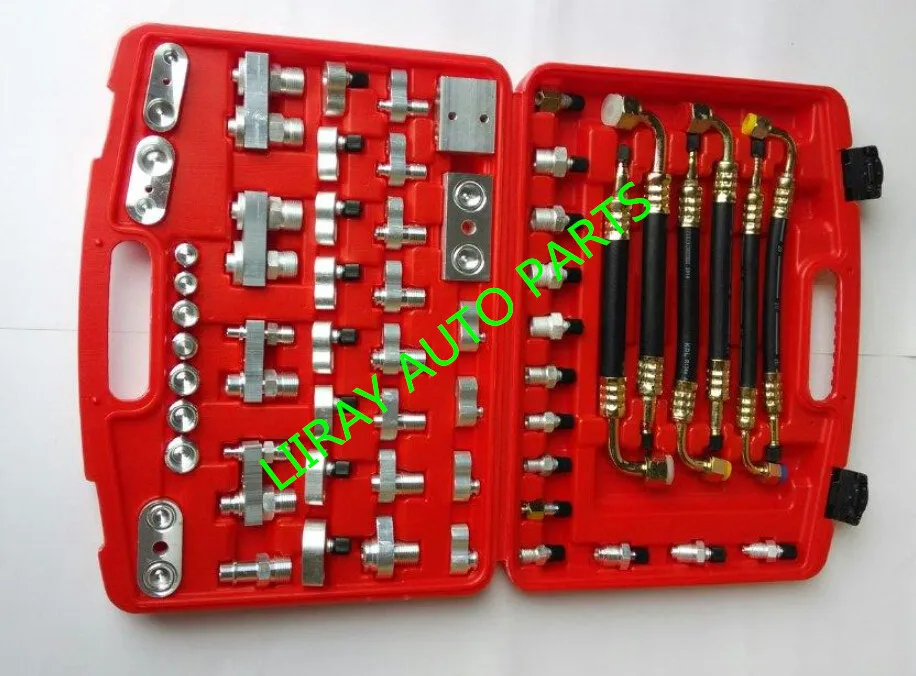 

AUTO AC Leak detection fitting/adaptor manifold tools for Automotive Air Conditioning compressor/condenser/evaporator