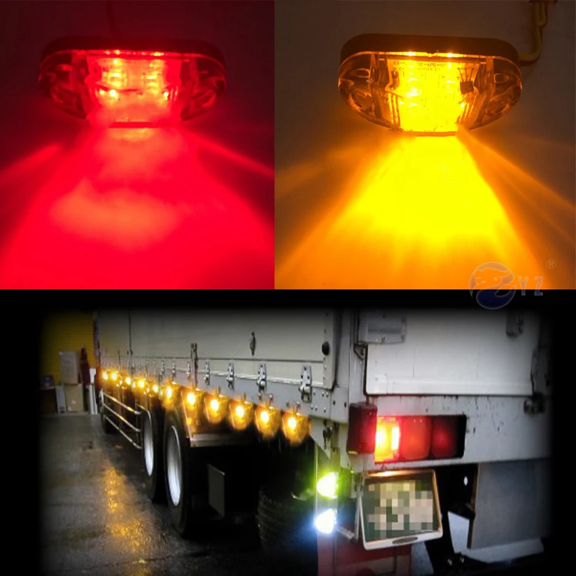 10 Pcs 12v 24v Car Truck Trailer Piranha Led Side Marker
