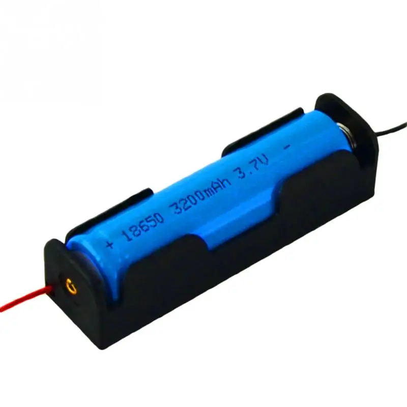 

5Pcs/set 18650 Battery 3.7V Storage Box Battery Holde Clip Holder Box Case Black With Wire Lead Plastic Battery Storage Case Box
