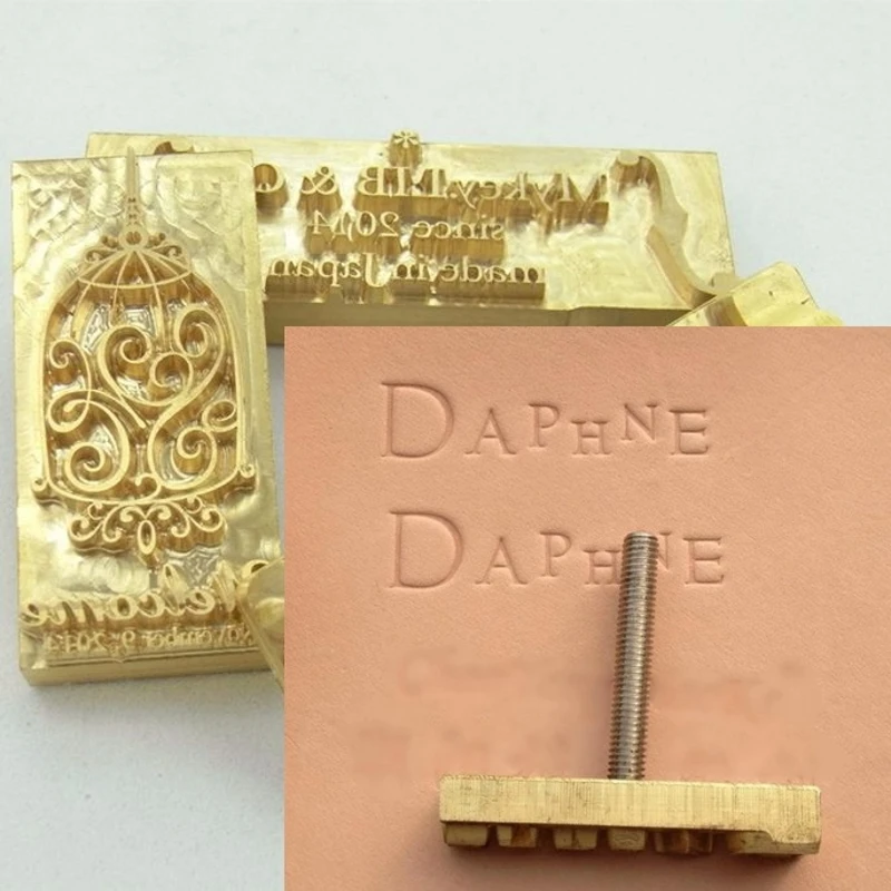 Leather Hot Stamping Gold With Copper Mold With Handle Mold Custom Design Free Shipping