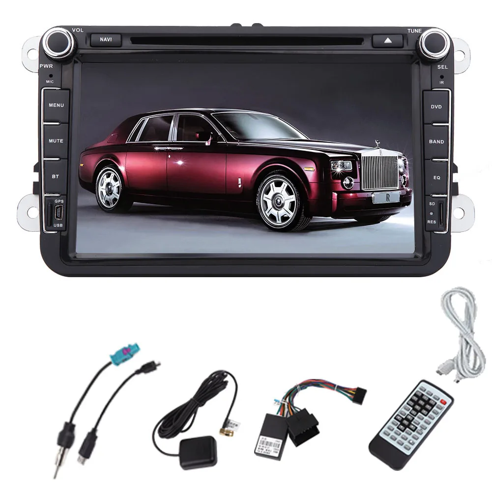 Sale 8"Touch Screen VW Car DVD GPS Player Bluetooth Radio RDS USB IPOD SD Steering wheel control Free Camera For 3