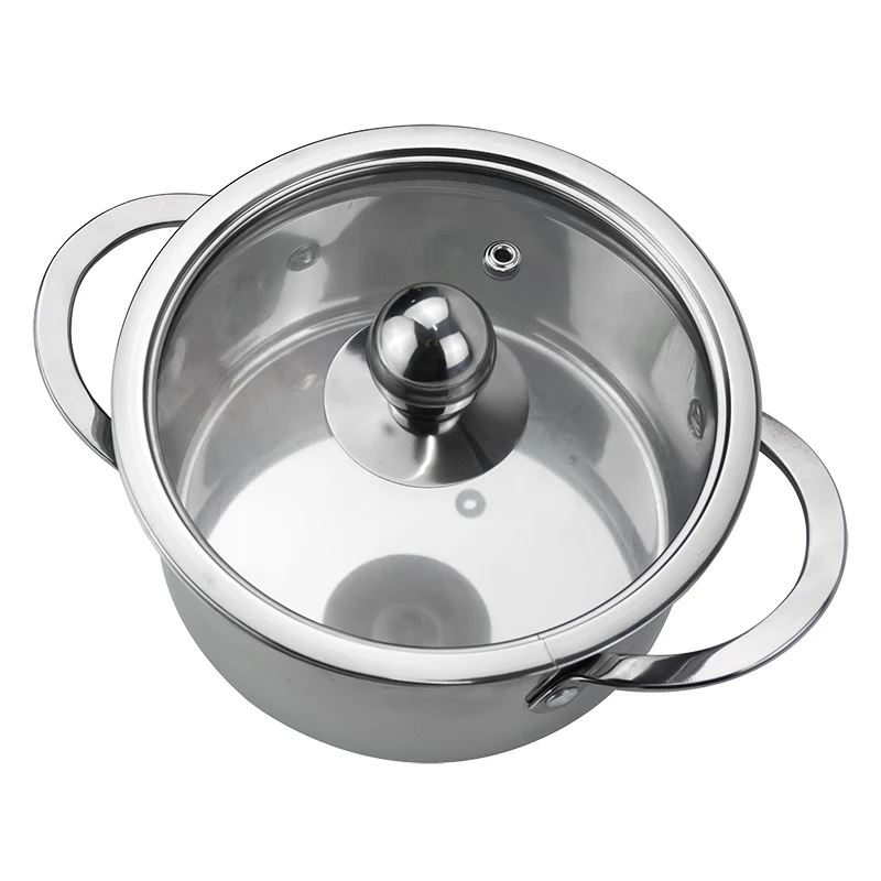 Cooking pots and pans stainless steel cookware hotpot soup pans noodles milk pots suitable for home and restaurant