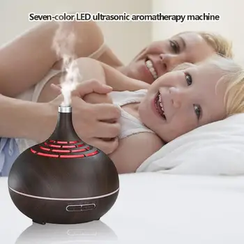 

400ml Ultrasonic Humidifier Aroma Diffuser with Wood Grain LED Light Air Humidifier Electric Aromatherapy Essential Oil Diffuser