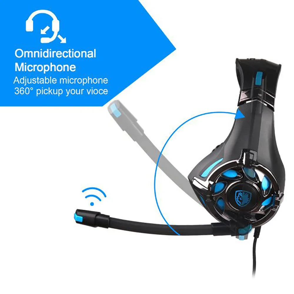 Fone de Ouvido 3.5mm para Xbox Sades Gaming Headset - Ps4 pc Portátil Ipad Computador Telefone Móvel Sa822 um 13 3.5mm para xbox um ps4 pc portátil