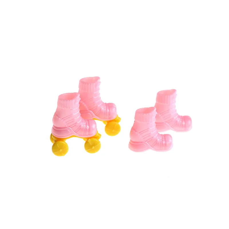 2Pairs Doll Roller Skates For dolls Decorative Toy Roller Play Doll