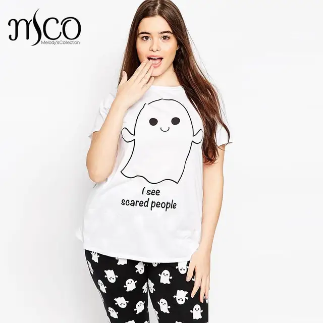 casual plus size women loose fit t shirt cute alien funny letter plus size women tumblr