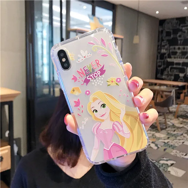 Disneys Белоснежка Золушка Рапунцель Принцесса чехол для телефона для iPhone 6 6s 7 8 Plus X XR XS Max воздушная подушка мягкая ТПУ задняя крышка