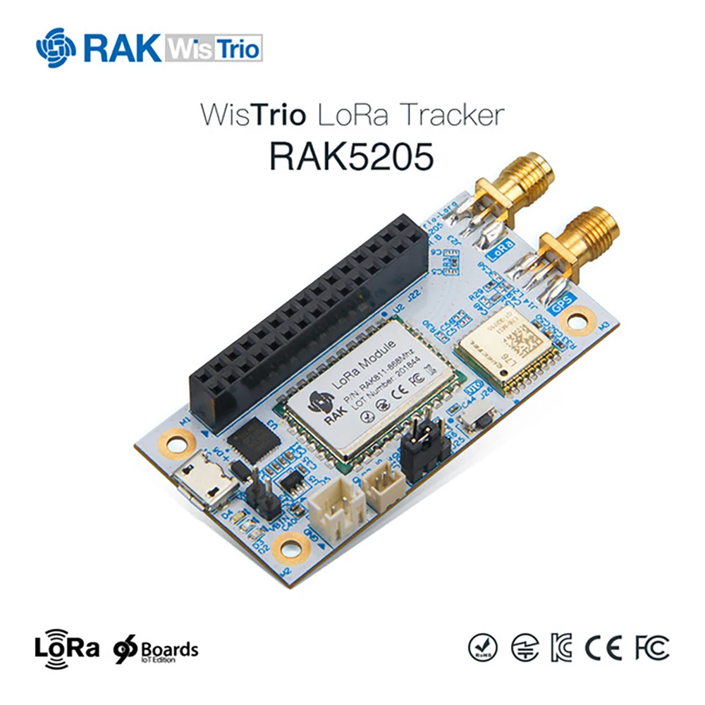 

LoRa Tracker Open Source Board RAK811 Wireless Remote Positioning Tracker Module MEMS Sensor MAX-7Q GPS Antenna LoRaWAN SX1276