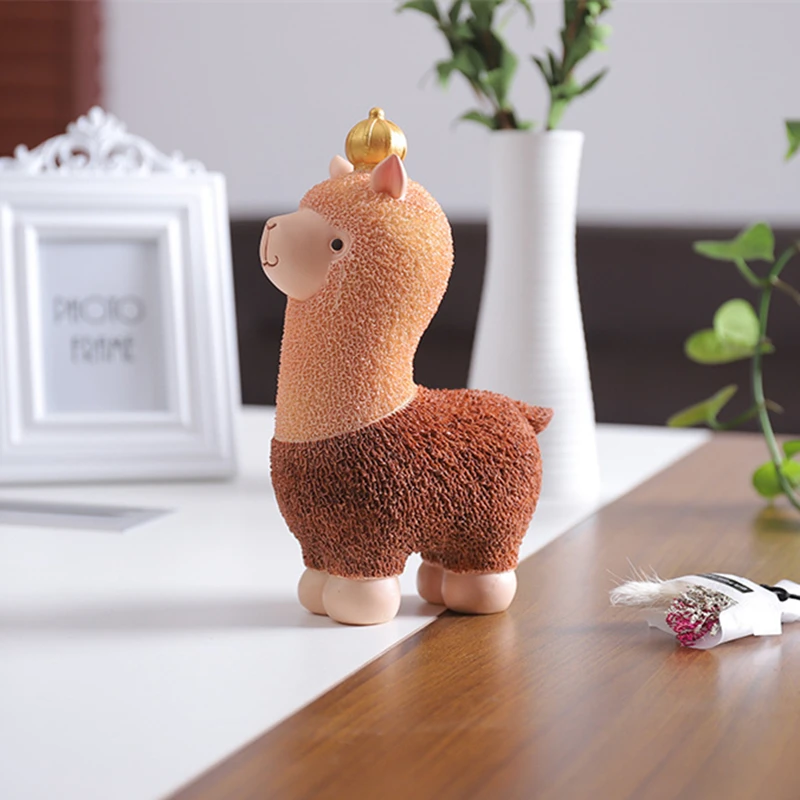 Животное Альпака Копилка сейфы монеты мультфильм коробка для денег смола