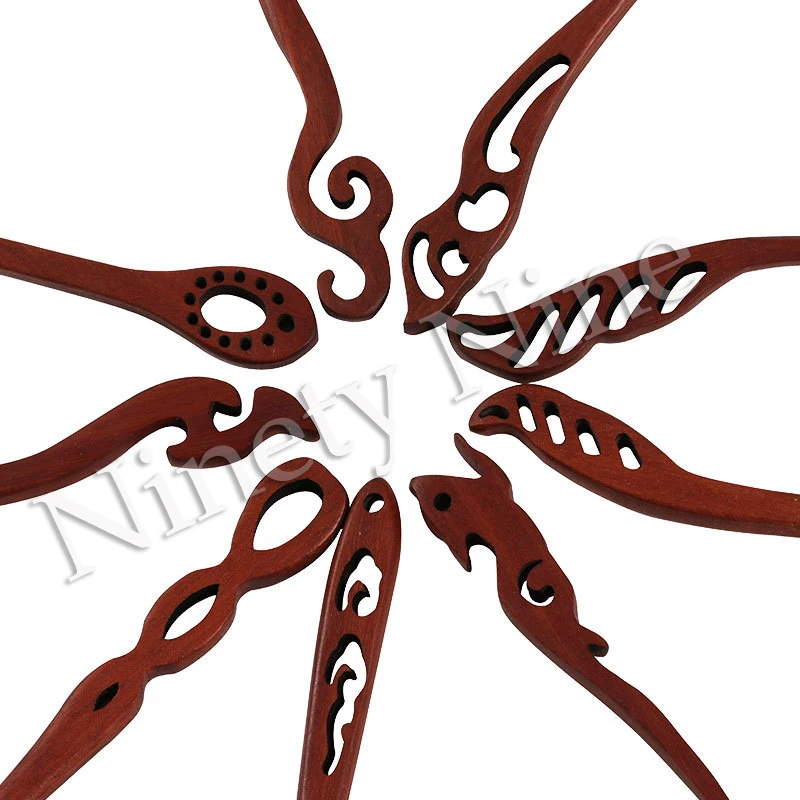 

1Pcs Retro antique, red sandalwood hairdressing accessories, ethnic hairpin, craft gifts, hairpin materials