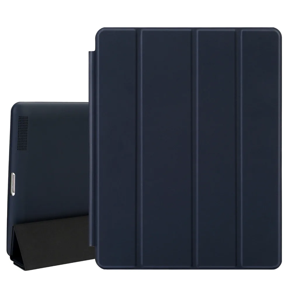Чехол для iPad 2/3/4 Магнитный кожаный смарт-чехол для Apple iPad 4th поколения 3rd поколения 2 с прорезиненная задняя крышка чехол