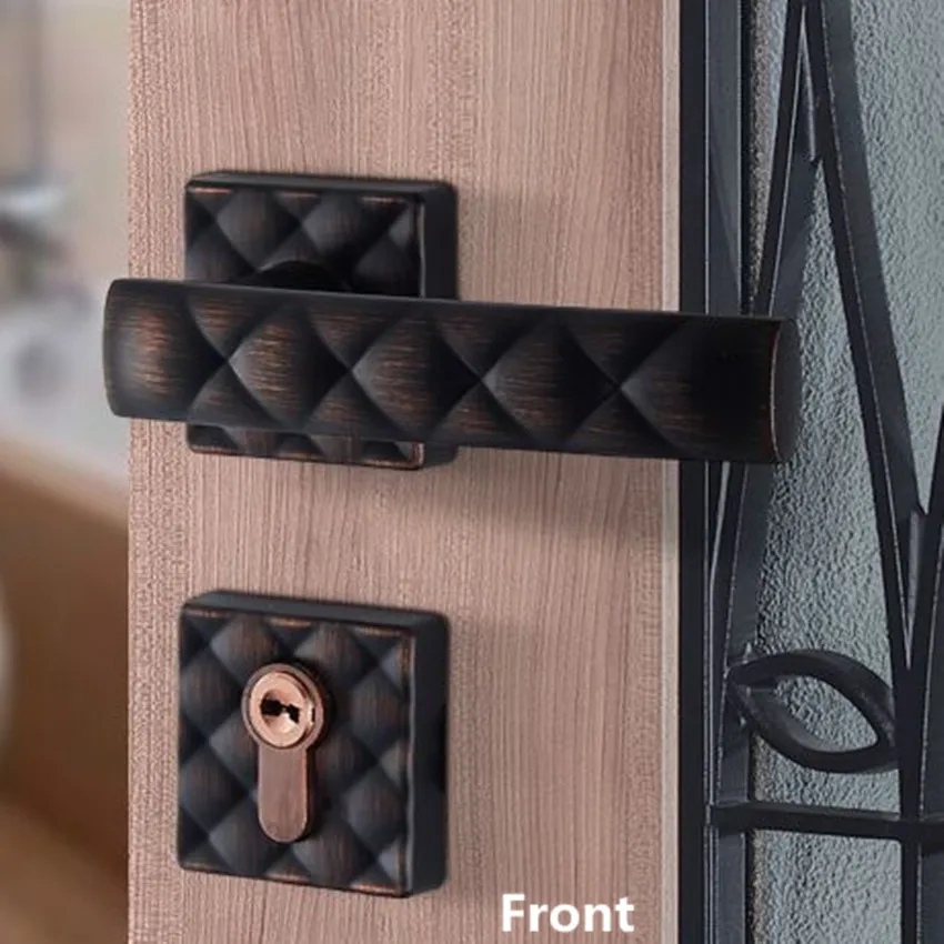 American split lock interior door lock bedroom door lock home mute Black antique copper indoor solid wooden door locks Rereo American split lock interior door lock bedroom door lock home mute Black antique copper indoor solid wooden door locks Rereo