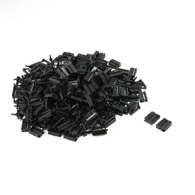 

200 Pcs FC-14P 14 Pin Male IDC Socket Plug Ribbon Cable Connector Black