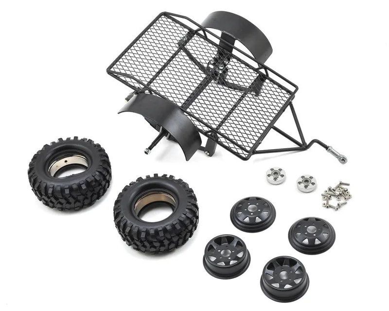 

High Quality Yeah Racing 1/10 Scale RC Crawler Metal Drag Chain Metal Leaf Spring Hitch Mount Tow Trailer YA-0405