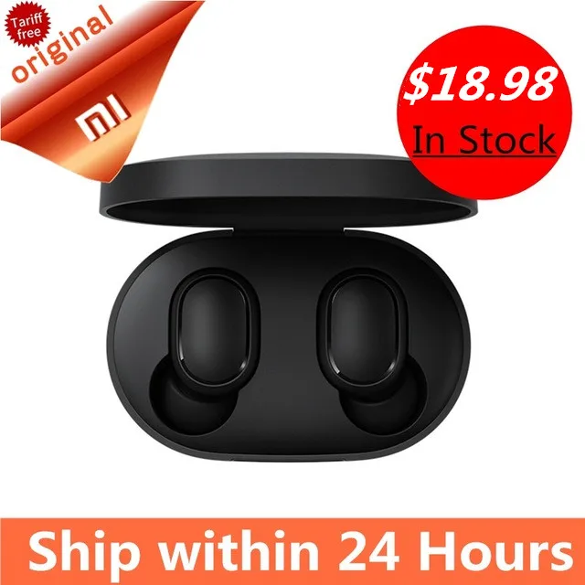Instock Xiaomi Redmi Airdots Xiaomi auricular inalámbrico de control de voz Bluetooth 5,0 de reducción de ruido de Tap Control