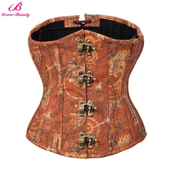 

Lover-Beauty Steampunk Corselet Gothic Women Vintage Retro Corsets and Bustiers Lace Up Clothing Steel Boning Slimming Bustier
