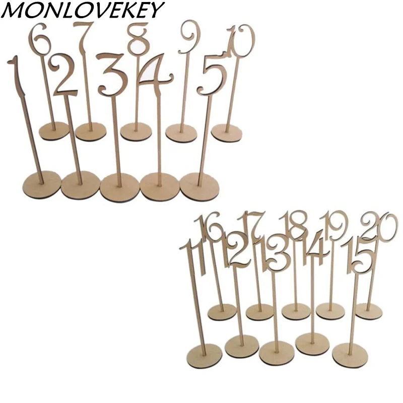 

1set 1~20 Wedding table number wooden table numbers rustic wedding table numbers diy wedding table decoration and home party