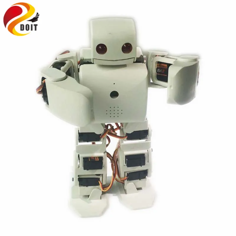 US $158.99 DOIT 18 DOF humanoid Biped Robot Educational Robot Kit Servo Bracket With 18pcs Servo Control Board by ESP8266 diy rc toy