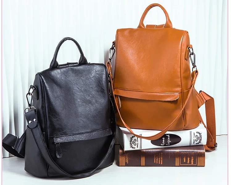 Женский мягкий рюкзак из натуральной кожи, высокое качество, сумки на плечо, рюкзаки для девочек-подростков, элегантный дизайн, Школьный Рюкзак Для Путешествий C721