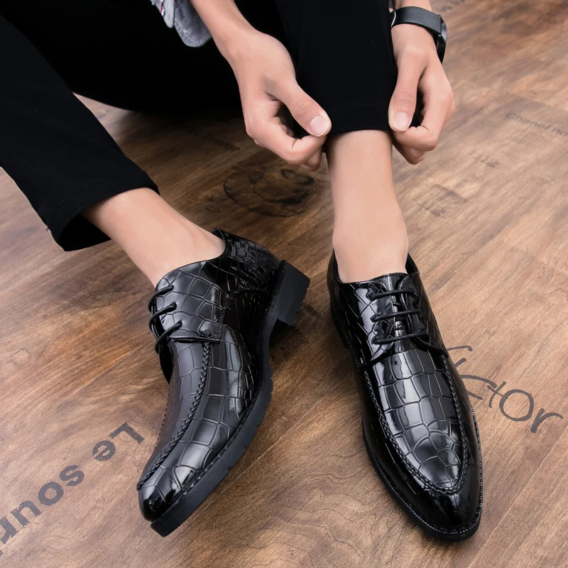 snake skin patent leather formal luxury italian brand glossy dress party cool designer male footwear brogue oxford shoes for men (11)