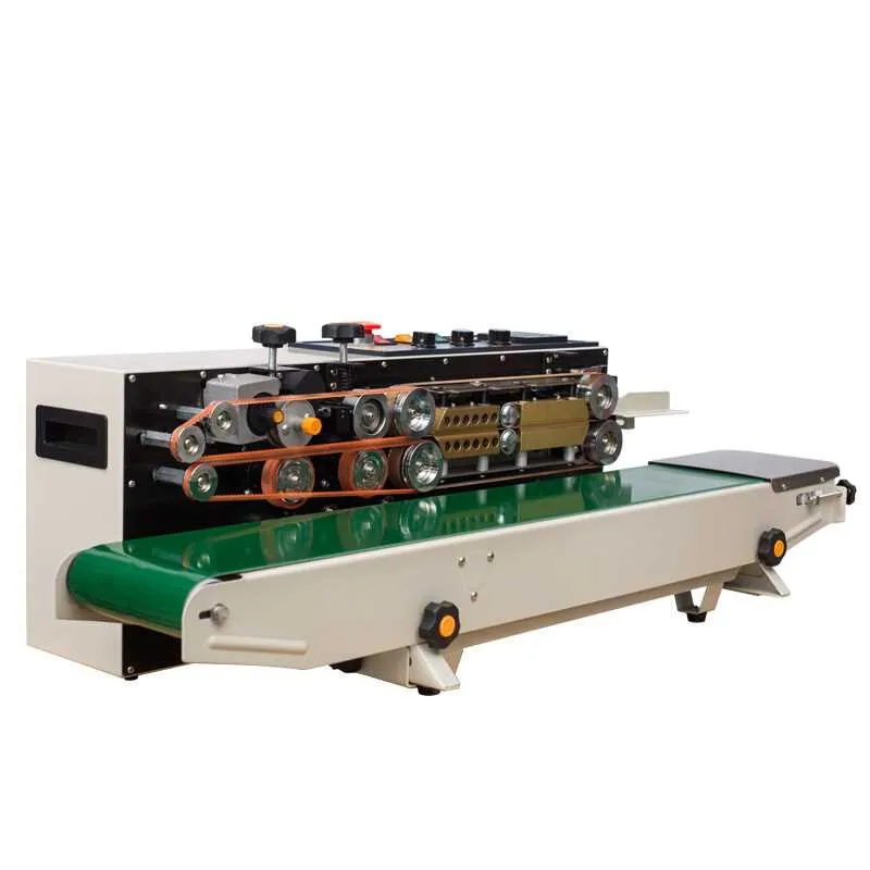 

High Speed Continuous Heat Sealer With Soild Ink wheel Printing