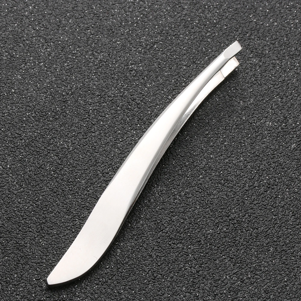 

1PC Pro Angled Slanted Eyebrow Tweezers Face Hair Removal Clip Brow Trimmer Stainless Steel Cosmetics Beauty Makeup Tool