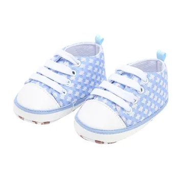 

Baby First Walkers Plaid Canvas Shoes Newborn Baby Boy And Girl Sneakers Infantil Soft Sole Kids Shoes