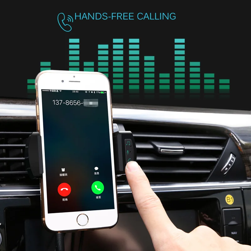 ANLUD FM передатчик Bluetooth Car Kit громкой связи MP3 аудио плеер автомобиля Зарядное