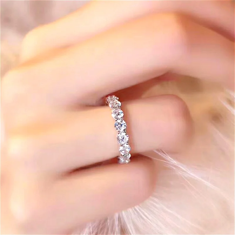 Новое поступление кольцо кольца из стерлингового серебра 925 для женщин серебро 925 ювелирные изделия Свадебные кольца с кубическим цирконием bling лучший подарок